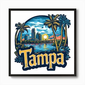 Tampa Sticker Art Print