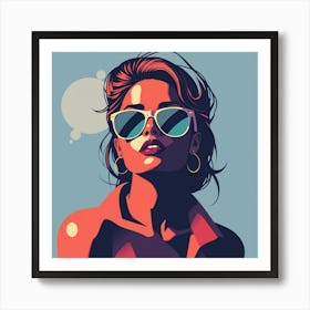 Woman In Sunglasses 6 Art Print