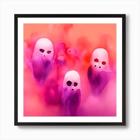 Halloween Ghosts Art Print