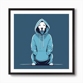 Dog In Hoodie 1 Art Print