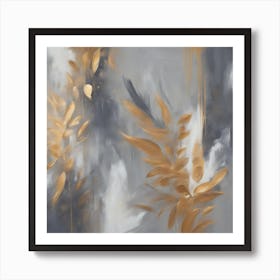 Gold Leaves Canvas Print Art Print