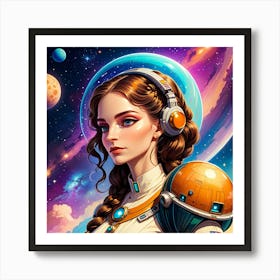 Space Girl Art Print