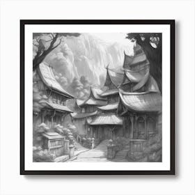 Chinese Village Art Print