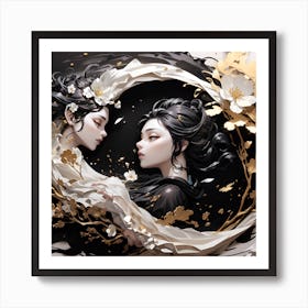 Two Chinese Women Art Print