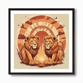 Lions In The Sun Póster