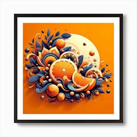 Oranges And Berries Art Print