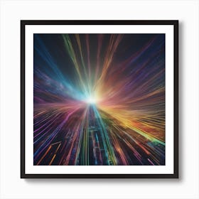 Abstract Abstract Light Rays Art Print