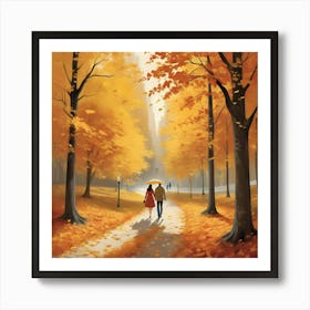 Autumn Walk 1 Art Print