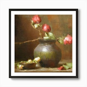 Still Life With Roses Art Print