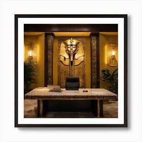 Egyptian Office Art Print