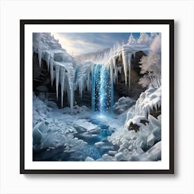Ice Waterfall Art Print