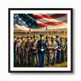 Group Of Soldiers In Uniform Art Print