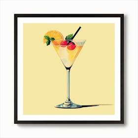 Beautiful Pop Art Cocktail Bar Wall Art Art Print