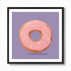 Donut With Sprinkles Art Print