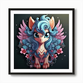 Fluttershy Unicorn Art Print