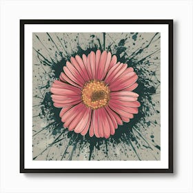 Pink Spring Flowers Grunge Ink Splatter Background Wxujkskdqesmeavtd5dicq Gsrh Ykftxqrovnndetqqq (1) Art Print