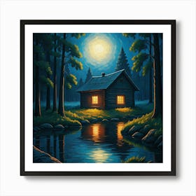 Cabin In The Woods Art Print