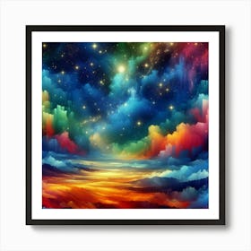 Colorful Sky And Clouds 1 Art Print
