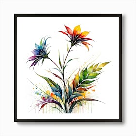 Watercolor Flowers Art Print