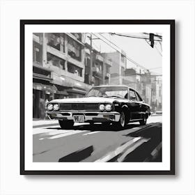 Car In The City 1 Art Print