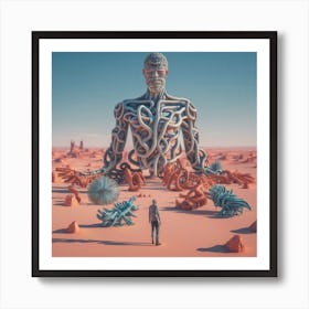 Man In The Desert 161 Art Print