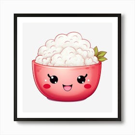 Kawaii Rice Bowl 1 Art Print