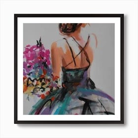 Woman In A Dress Art Print