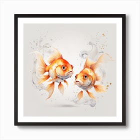 Couple of Gold Fish Art Print
