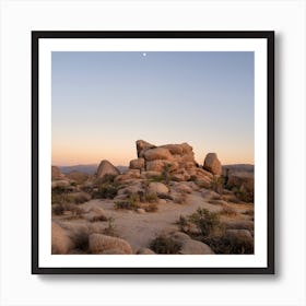 Desert Rocks Sunset Art Print