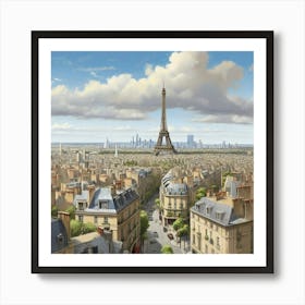 Paris Cityscape art print 1 Art Print