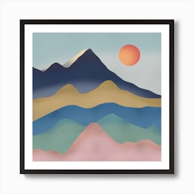 Whimsical Planet Square Art Print