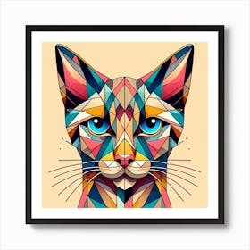 Geometric Art Cat 1 Art Print