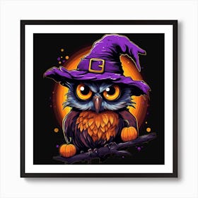 Halloween Owl 7 Art Print