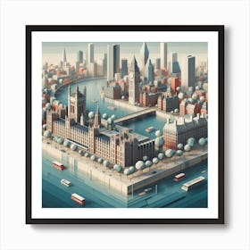 London Cityscape 2 Art Print