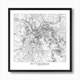 Pittsburgh Map Art Print