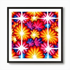 Colorful Floral pattern Art Print