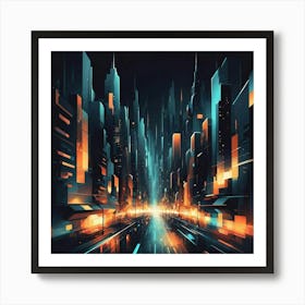 Futuristic City 153 Art Print