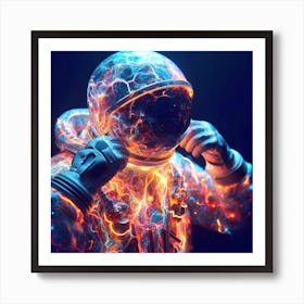 Astronaut In Space Art Print