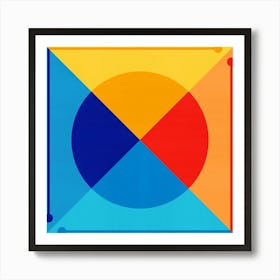 Geometric and colorful shapes 14 Art Print