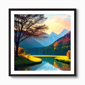 Autumn In The Mountains 16 Art Print