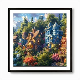 Fairytale Village 3 Art Print