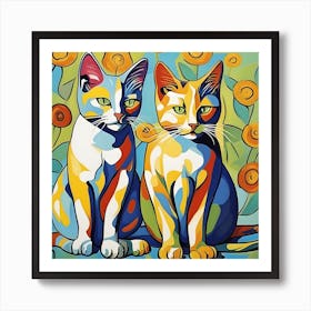 Two Cats 1 Art Print