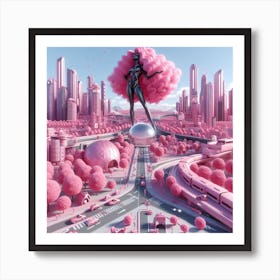 Pink City 1 Art Print