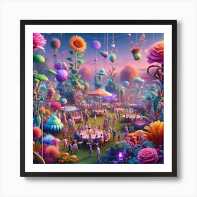 Alice'S Garden Art Print