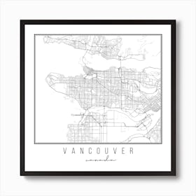 Vancouver Canada Street Map Art Print