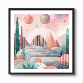 Pink Landscape Art Print