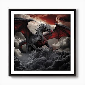 Dragon In The Sky 2 Art Print