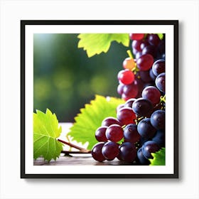 Grapes On A Table Art Print