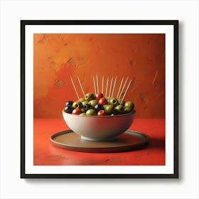 Olives In A Bowl 1 Affiche