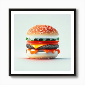 Cheeseburger Iconic (7) Art Print